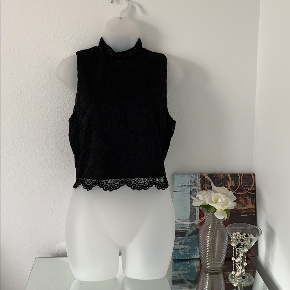 Black lace top